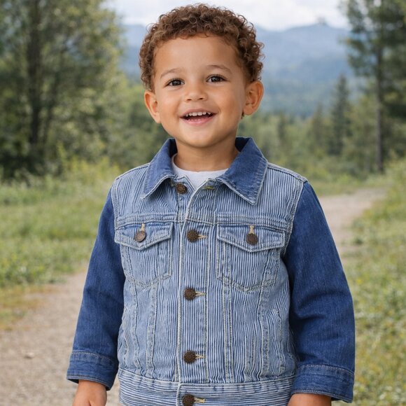 NWT OshKosh B’gosh x Carter’s Baby Toddler Denim Jacket 24 Months Blue - Picture 2 of 4
